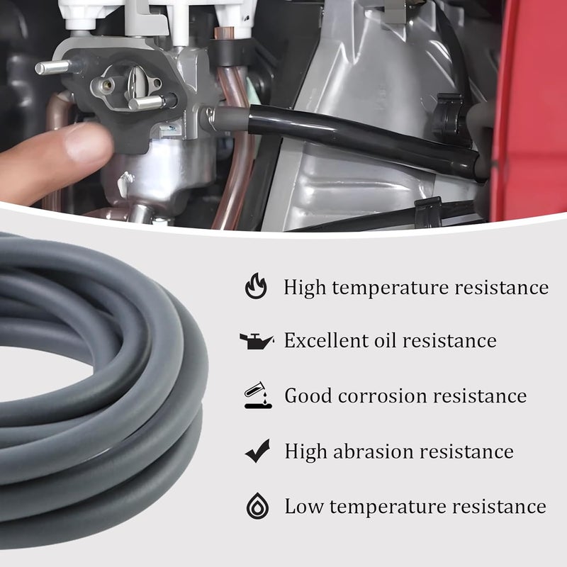 KIKITE 10 Feet 3/16 Inch ID Fuel Line Hose Compatible with Honda Champion Predator Briggs & Stratton Kohler Kawasaki Small Engine Generator Kart Minibike Rubber Fuel Hose with 20 Clamps - Image 5